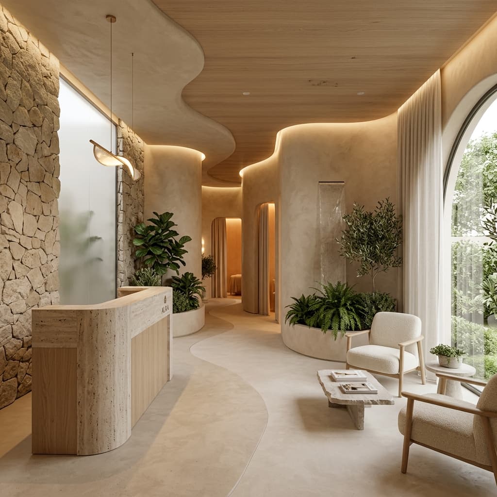 Interior del santuario de estética AURA